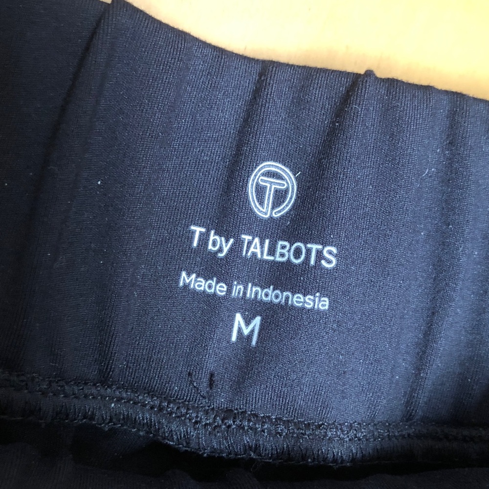 T by Talbots Women’s Black Drawstring Joggers casual pants size M - Picture 3 of 4